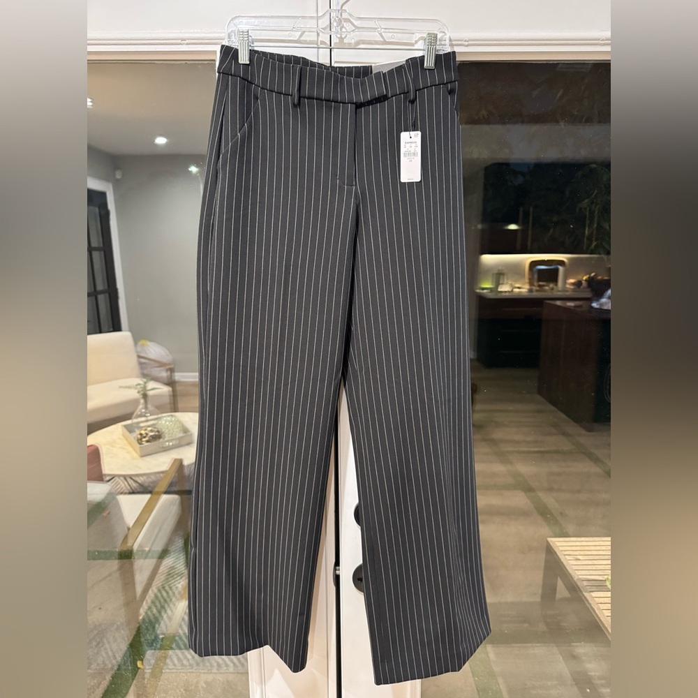 Express Charcoal Pinstripe Dress Pants